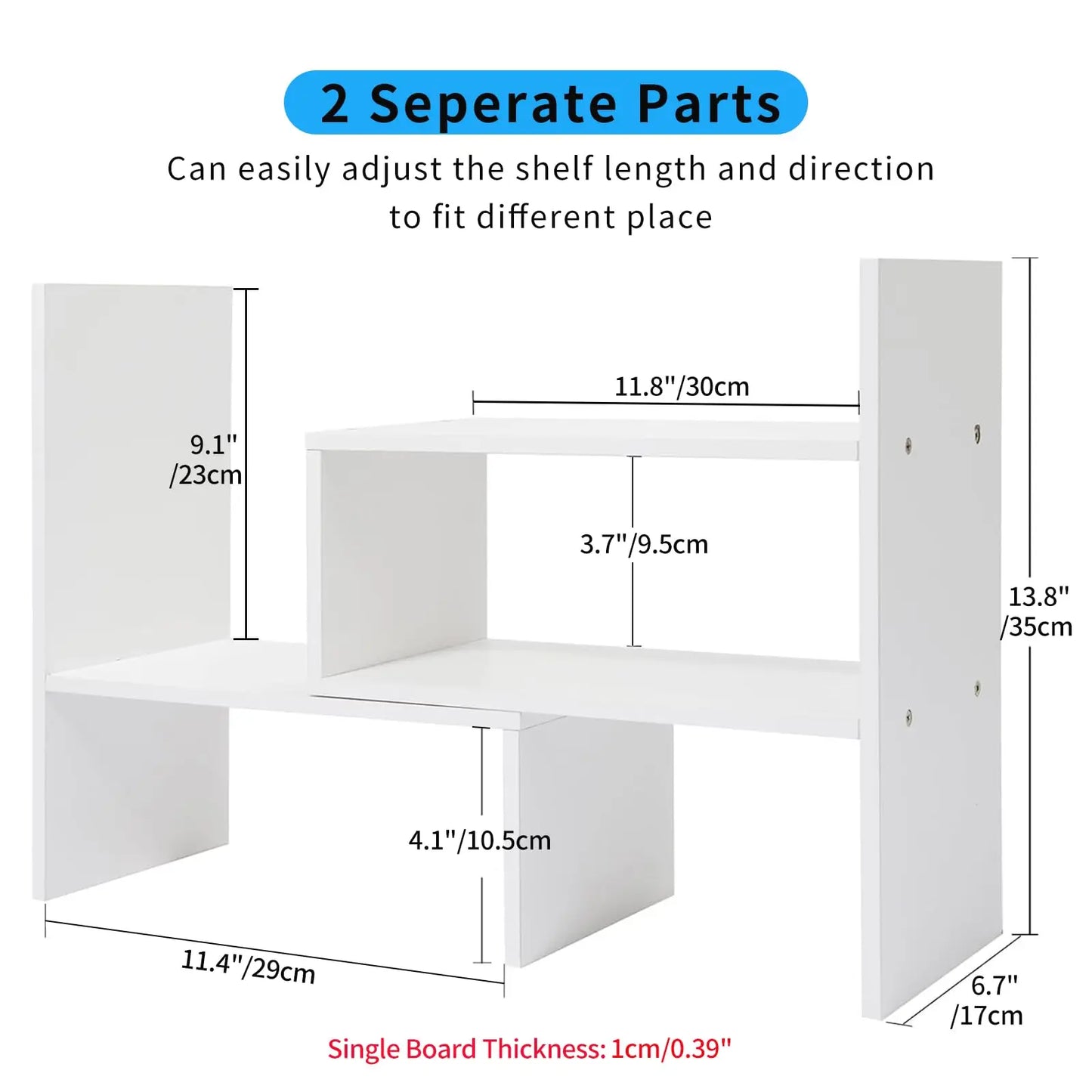 Desktop Organizer With Adjustable Shelves