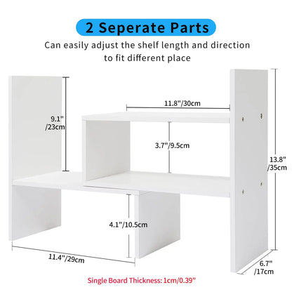 Desktop Organizer With Adjustable Shelves