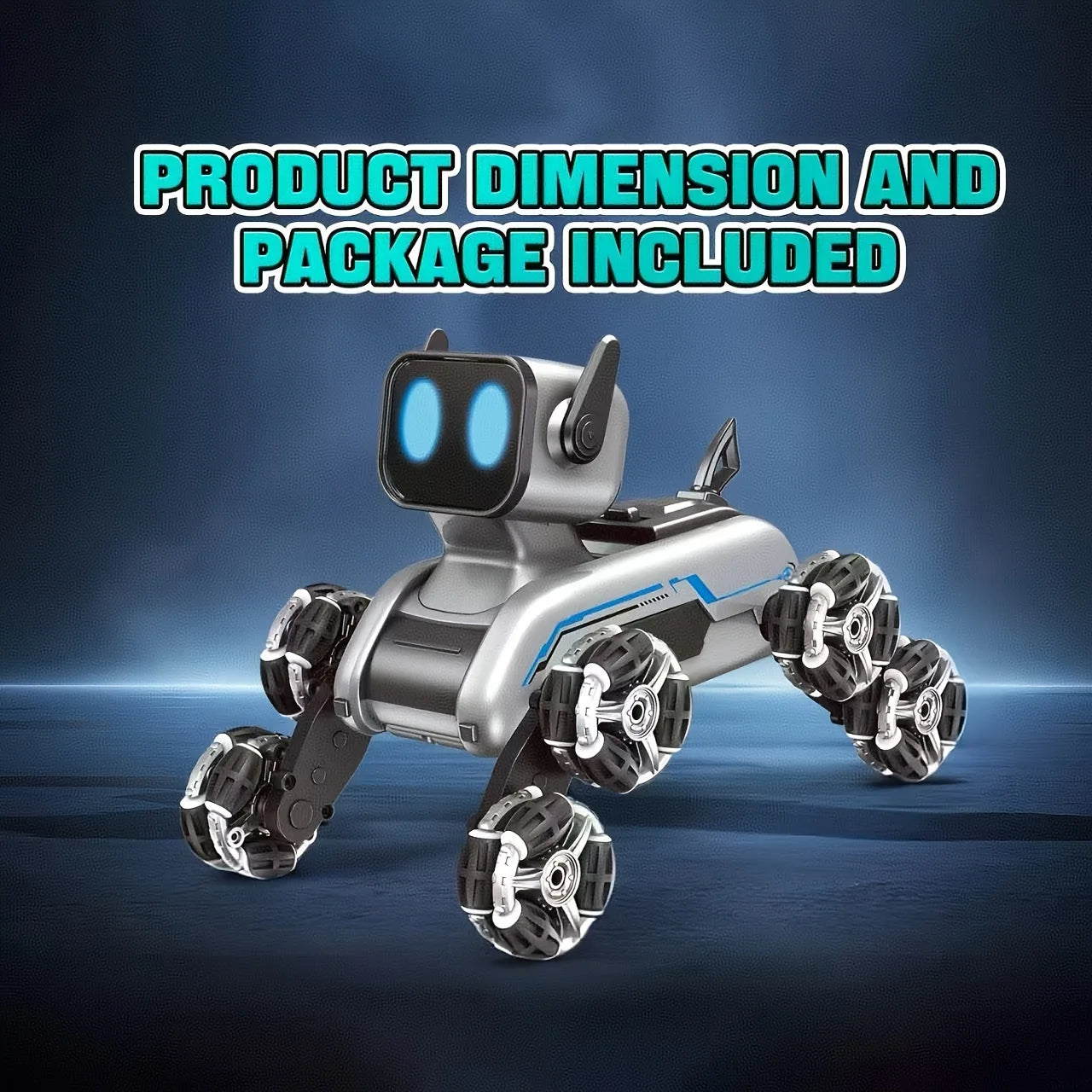 New Smart RC Robot Dog-2.4GHz Wireless, Realistic Pet Interaction, Music & Lights. Perfect Birthday/Christmas Gift for Kids 6-12