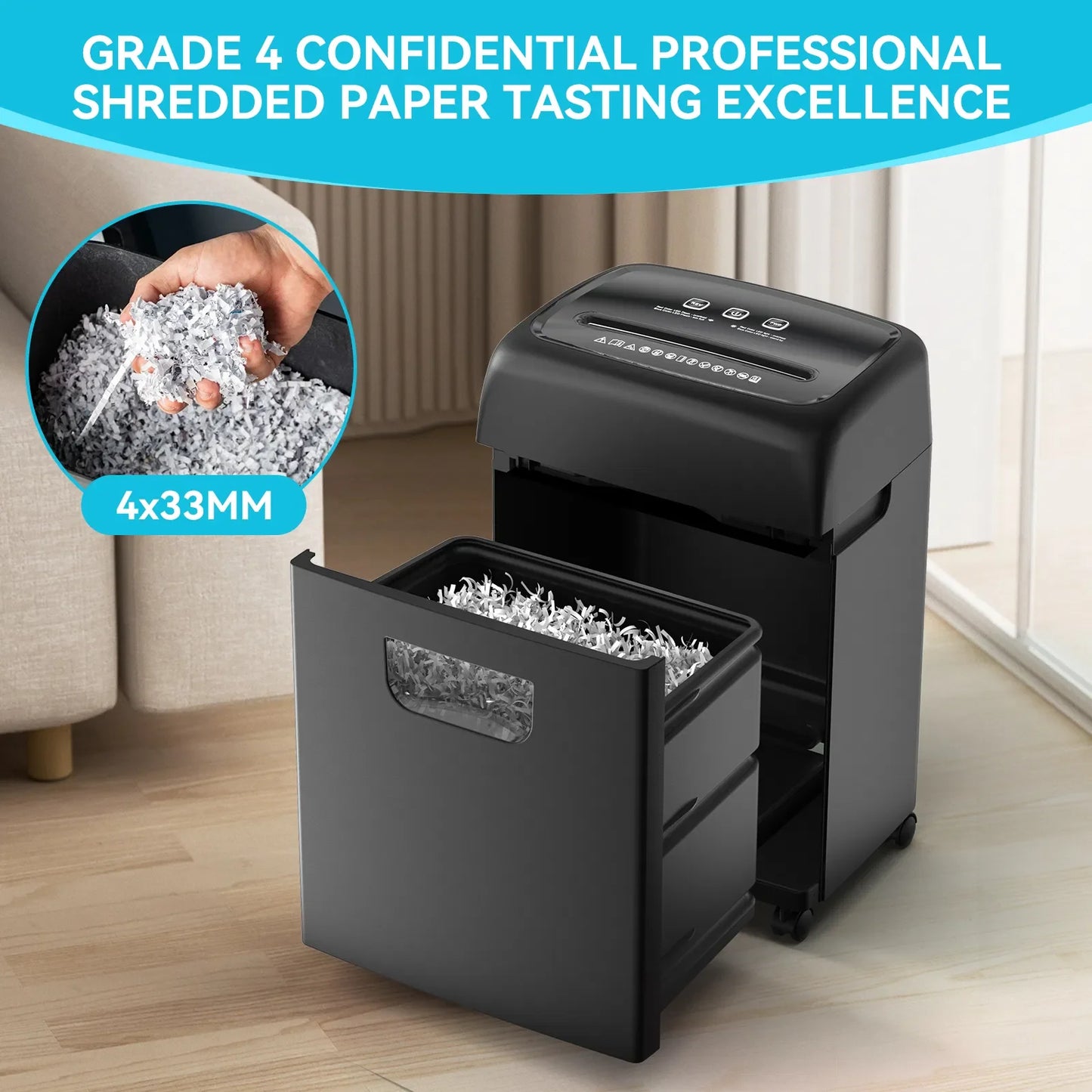 18-Sheet High Security Level P-4 Heavy Duty Paper/Card Shredder