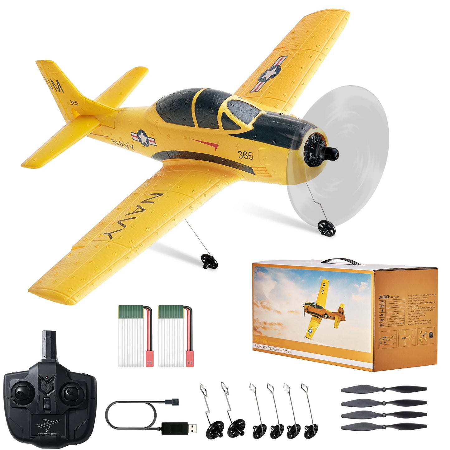 RC Plane Remote Control Airplane 2.4G 4CH with 6-Axis Gyro Stabilizer