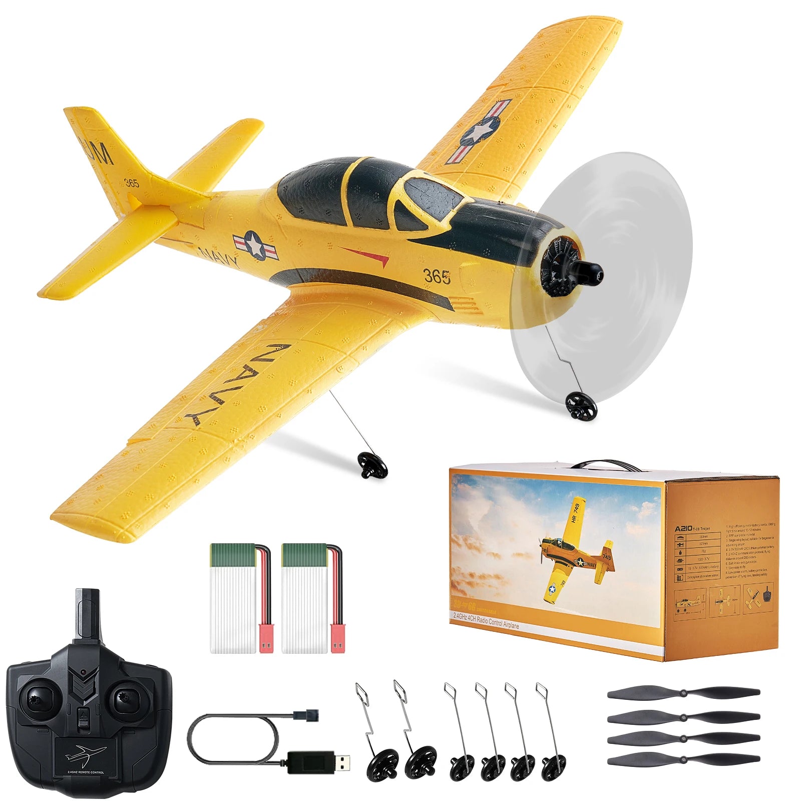 RC Plane Remote Control Airplane 2.4G 4CH with 6-Axis Gyro Stabilizer