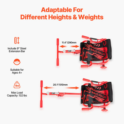 132/198lbs Kids Ride on Scooter With Side-to-Side Swing