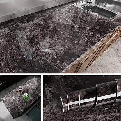 Pvc Marble Kitchen Oil-Proof, Waterproof Self-Adhesive Countertop or Cabinet Renovation Tile Stickers