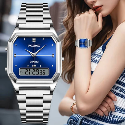 Luxury Women's Quartz Wristwatches Stainless Steel Waterproof Digital Watch For Women