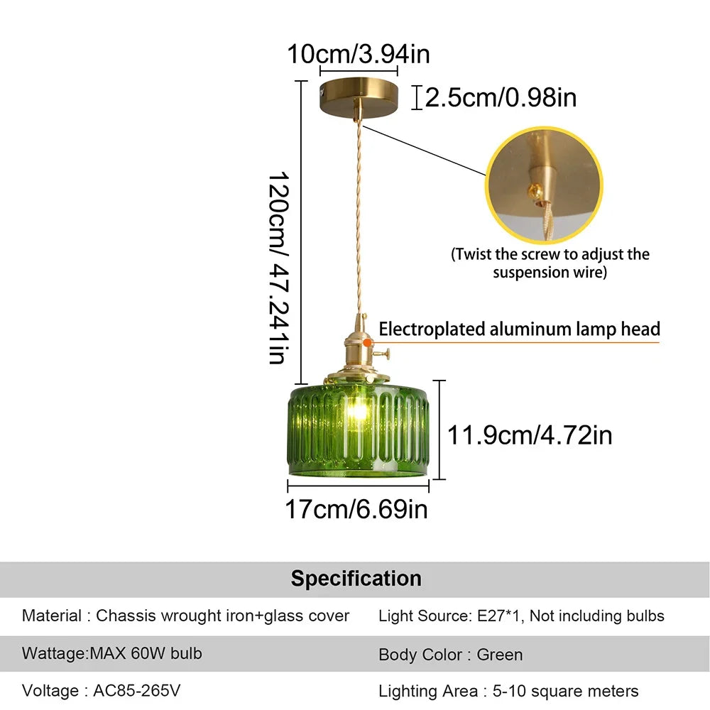 LED Crystal Green Chandelier Hanging Ceiling Lights for Dining Room or Kitchen Island