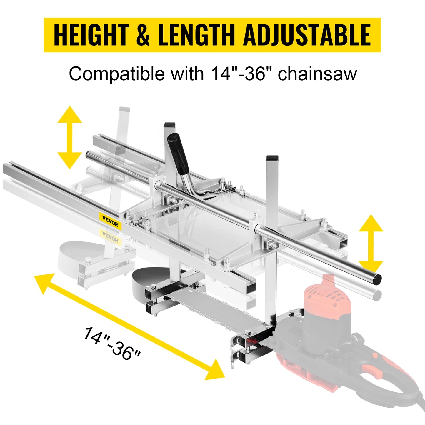 Portable Chainsaw Mill in 24, 36, or 48 In