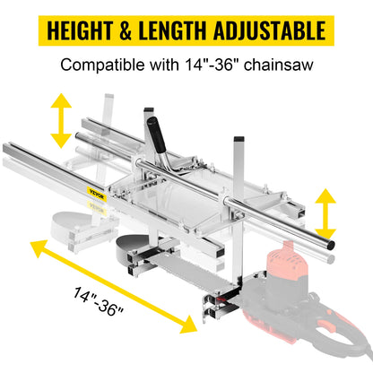 Portable Chainsaw Mill in 24, 36, or 48 In