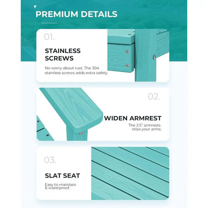 7-Piece Outdoor Patio Dining Set with Umbrella Hole, Weather-Resistant HDPE Furniture for Garden, Lawn, Poolside