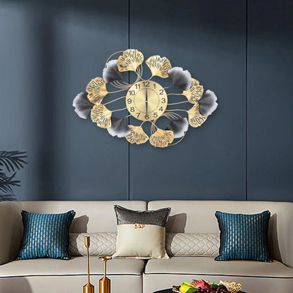 Large Wall Clock for Living Room Decor Gold Clock