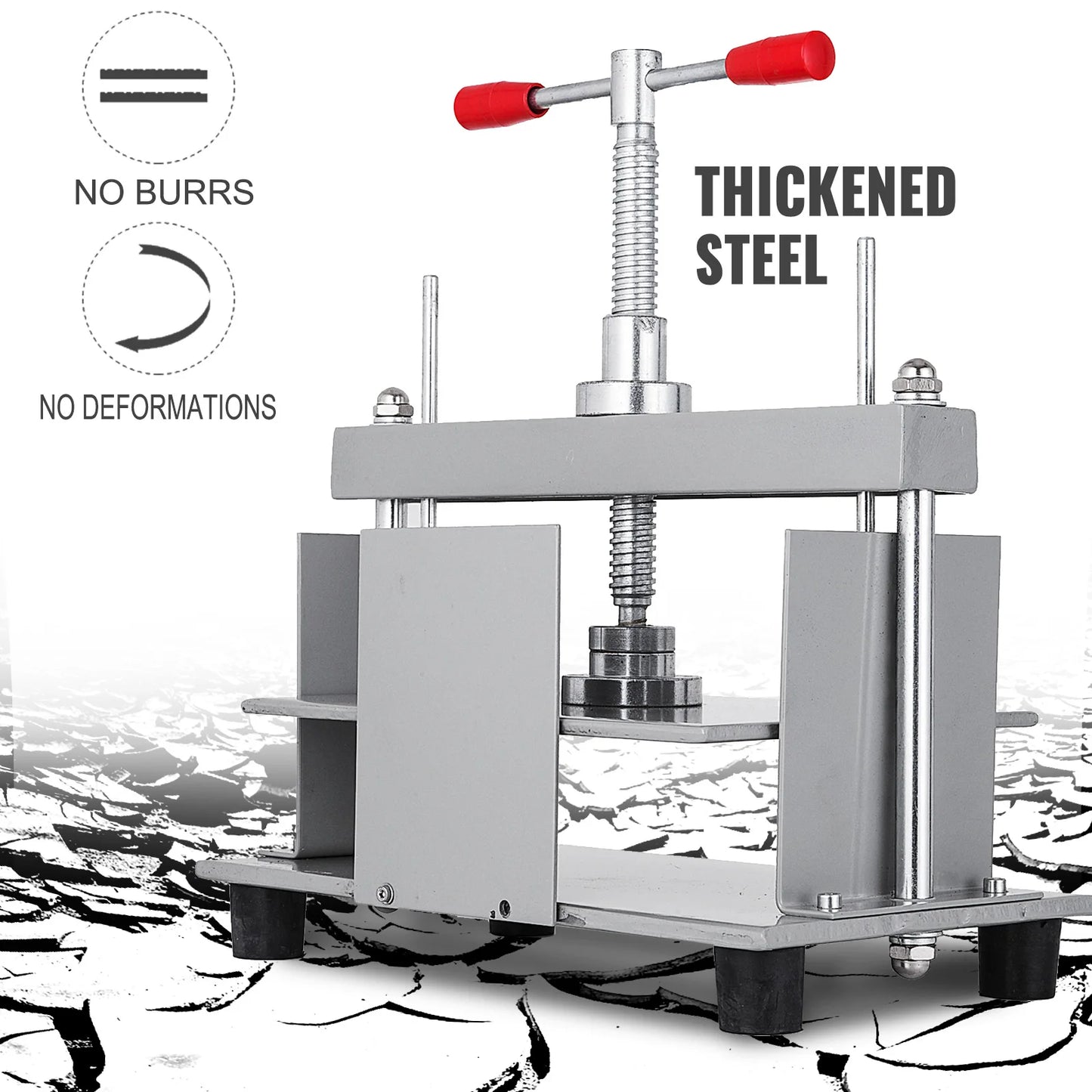 Manual Paper Press Machine 12x8.6 in for A4 Paper 10cm Thickness Steel Frame for Papermaking or Book Press