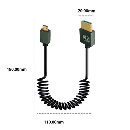 8K Ultra HD HDMI To HDMI Coiled Cable