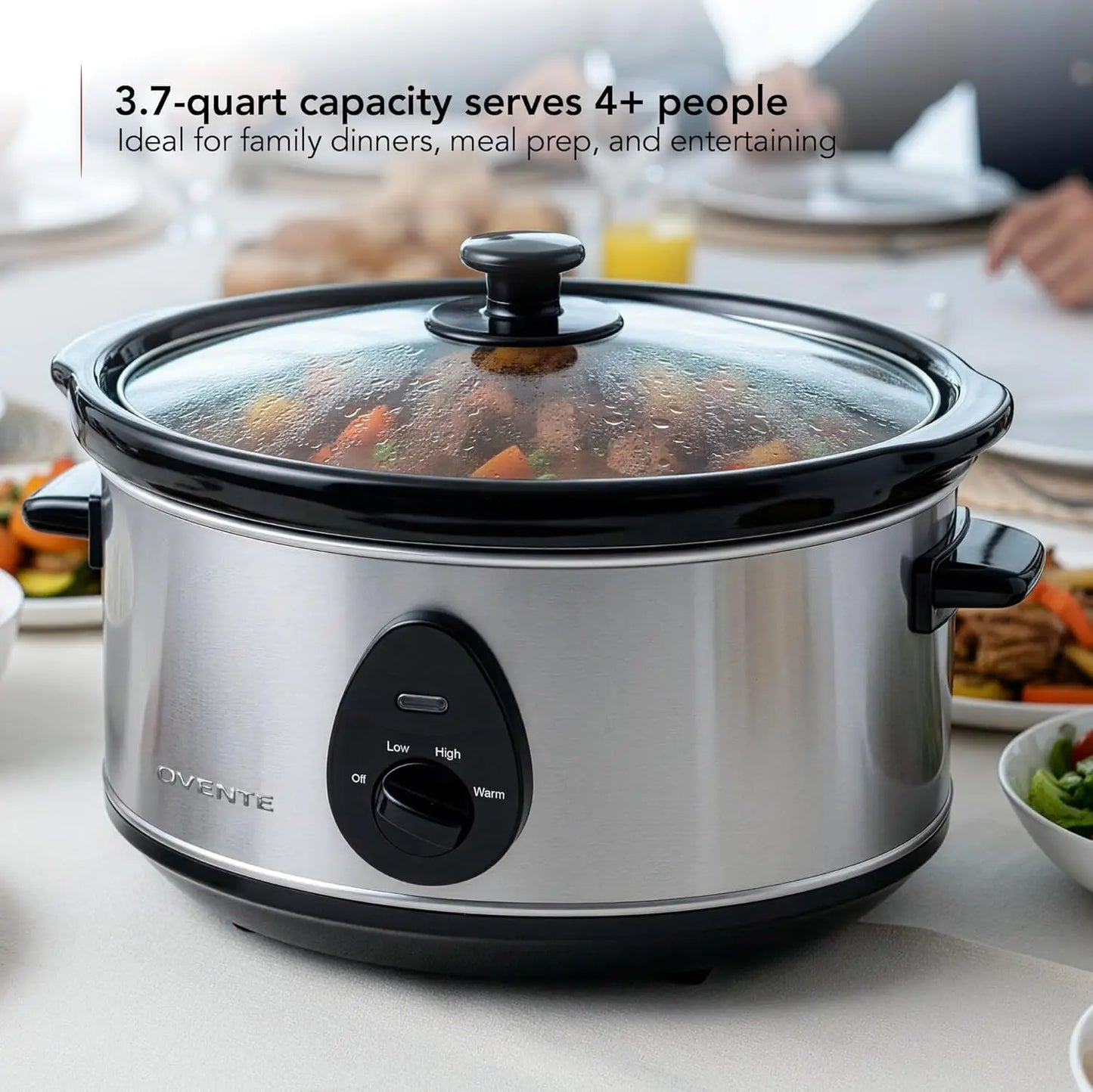 3.7 Qt. Oval Electric Slow Cooker