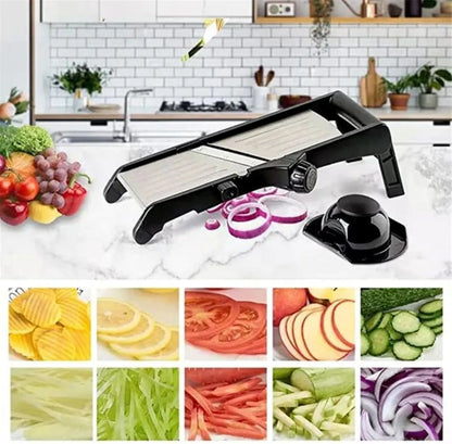 Fruit & Vegetable Tools 7 in 1 Mandolin Slicer Adjustable Stainless Steel Vegetable and Fruit Cutter Kitchen Chopper Slicing