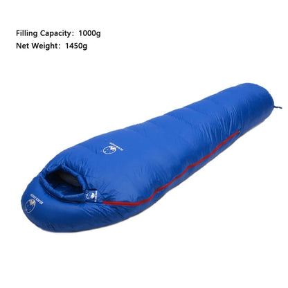 Goose Down Sleeping Bag: Warm Down Filled Adult Mummy Style Sleeping Bag