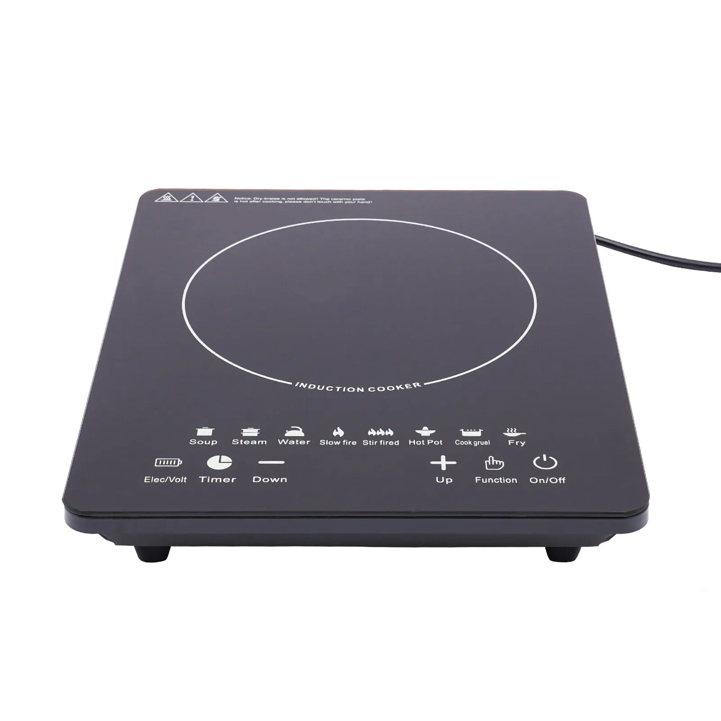 Electric Induction Cooktop, 8 Power Levels, Touch Control Burner 180min Timer Portable Stove for Home or RV