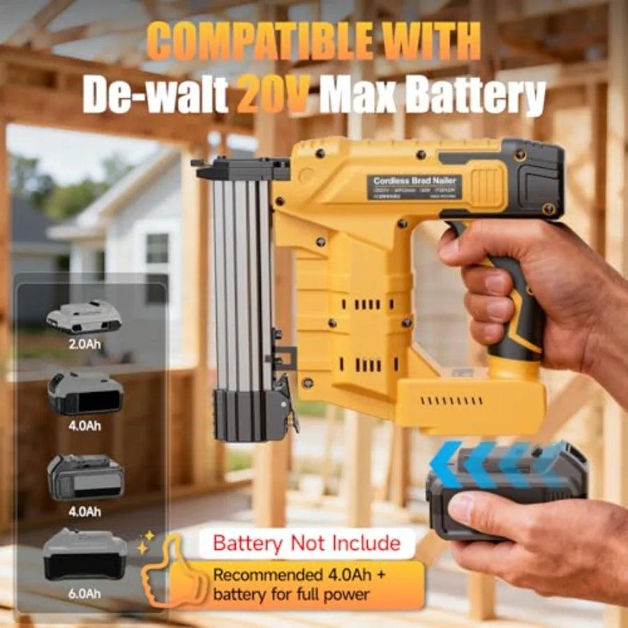 18GA, 2-in-1 Cordless Nail Gun and Staple Gun for De-Walt 20V Battery