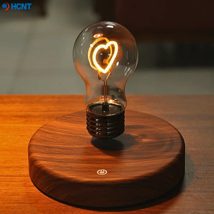 Levitating Magnetic Floating Bulb Desk Lamp With Automatic Rotating Light