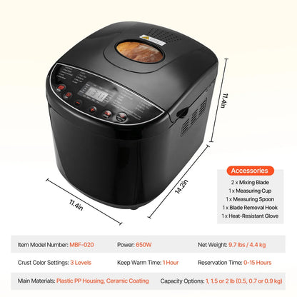 2LB 19-in-1 Automatic  Bread Maker