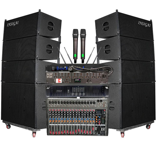 Factory Price Custom Dual 8 Inch Bass Subwoofer Outdoor Concert Sound System For Stage Performance Passive Line Array Speakers