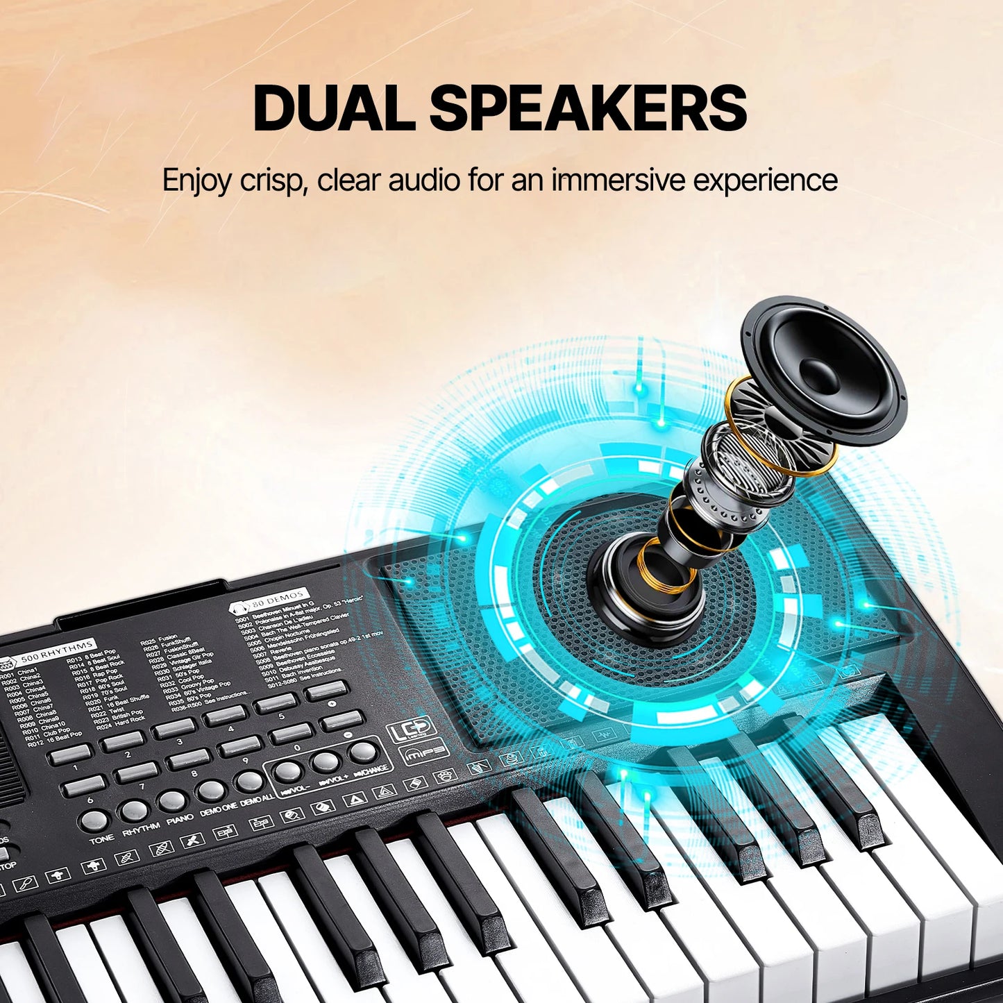 61 Key Portable Digital Keyboard