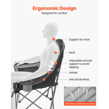 Oversized Camping Chairs With 450lbs Capacity