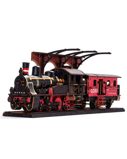 3D Wooden Puzzle Traditional Rolife Steam Journey Train Model