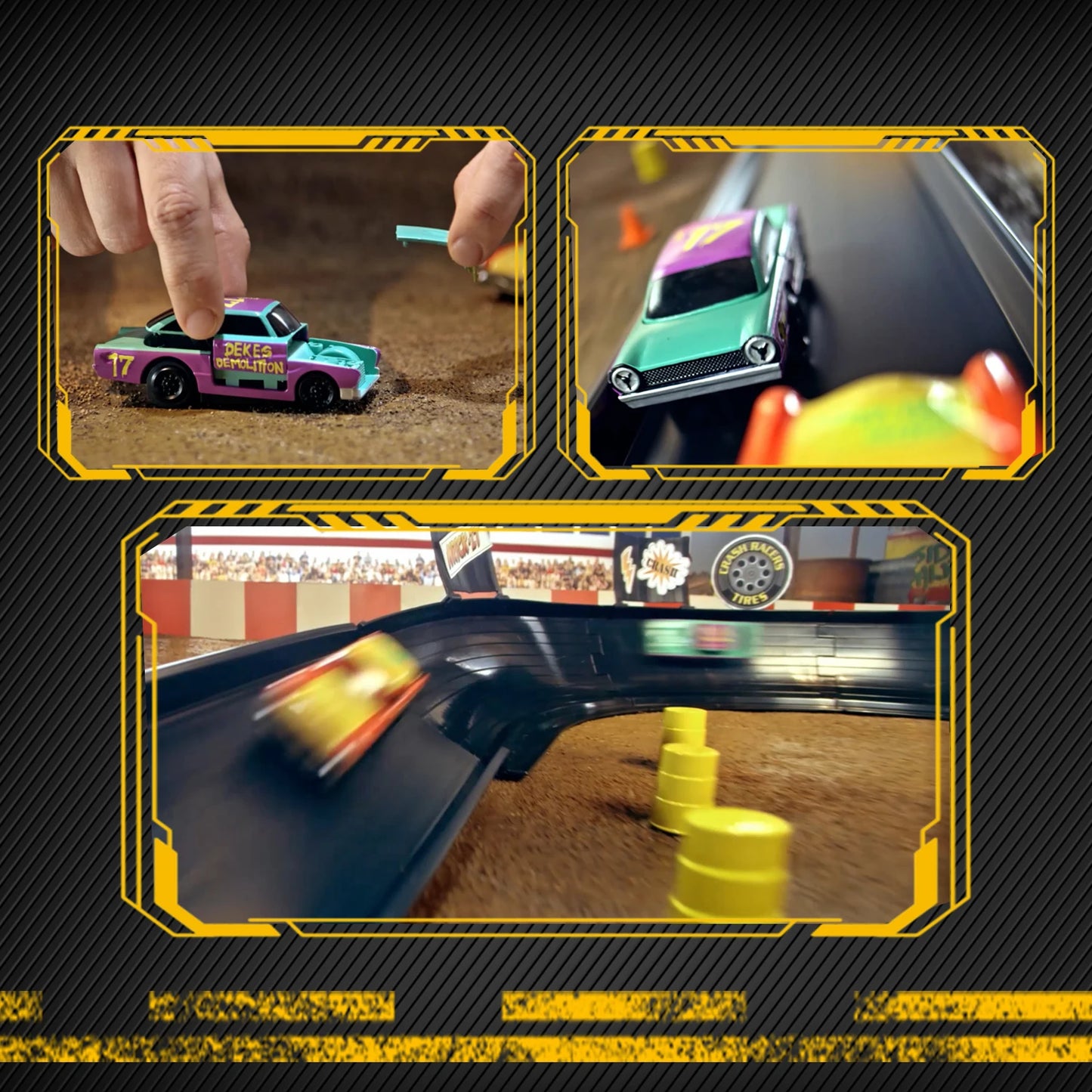 VATOS CRASH RACERS Track Speed Collision Racing Car Set