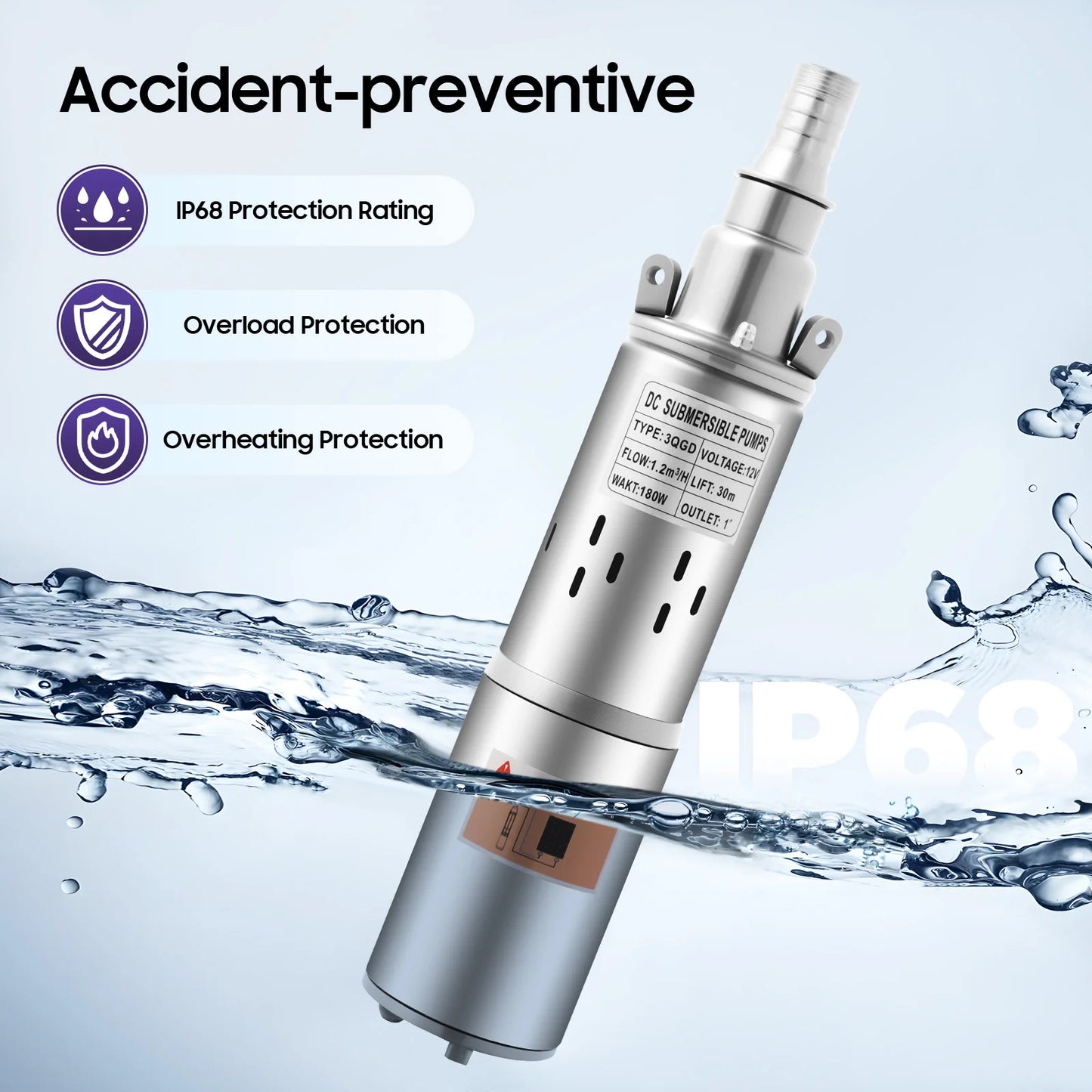 12/24V Solar Submersible Water Pump