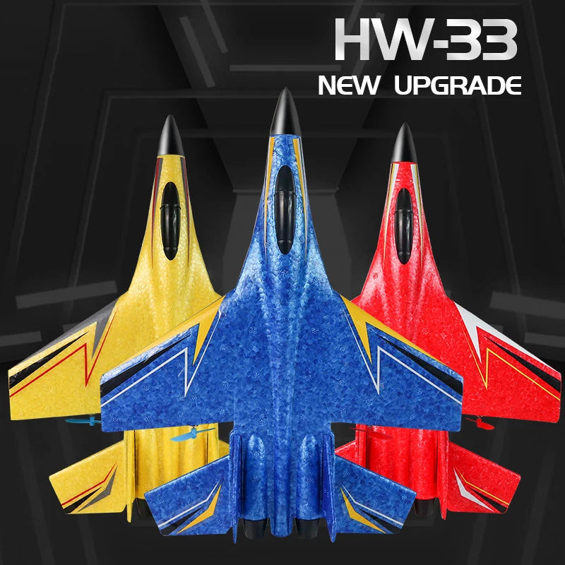 RC Fighter Jet - Fixed-Wing Remote Control Plane with 6-Axis Gyroscope, Lightweight Foam Structure