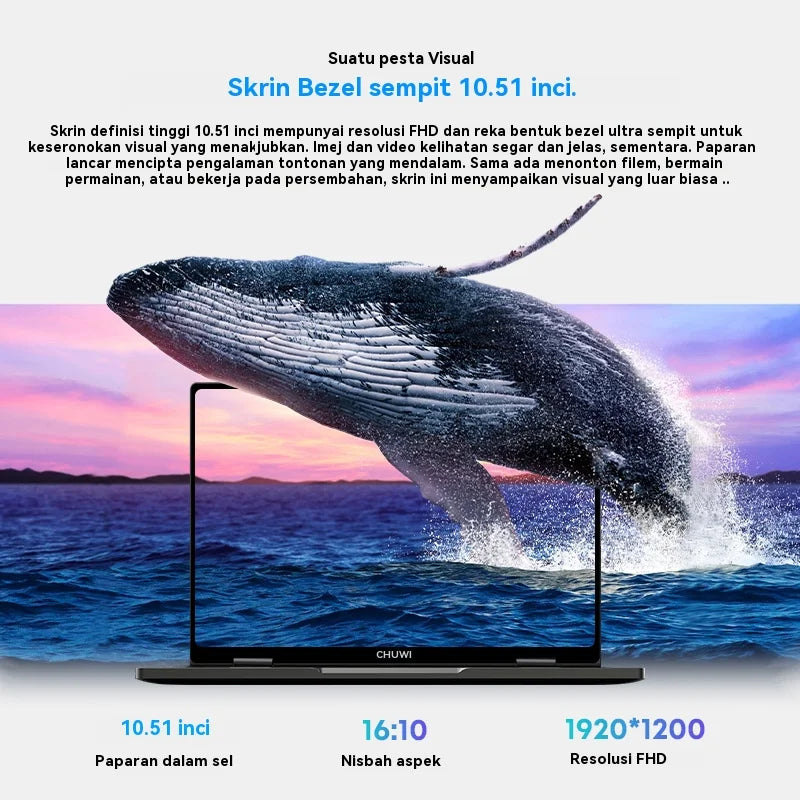 Mini-Book X 2 in 1 Laptop Intel N150(up to 3.6GHz) 512GB ROM 16GB LPDDR5 10.51" 1200x1920 FHD IPS Windows 11 Notebook