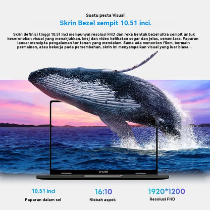 Mini-Book X 2 in 1 Laptop Intel N150(up to 3.6GHz) 512GB ROM 16GB LPDDR5 10.51" 1200x1920 FHD IPS Windows 11 Notebook