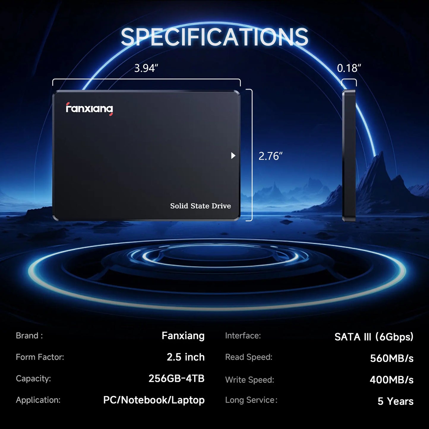 2.5 inch SATA SSD 4TB 560MB/s Hard Drive