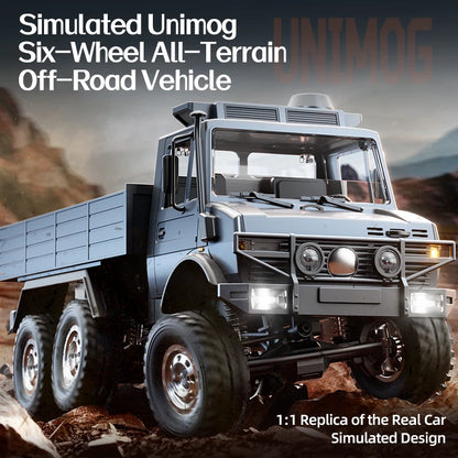 RC Truck 6WD Off-road Remote Control Transport/Rescue Truck - 1/18 Scale 2.4G High Speed Climbing Truck