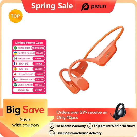 Wireless Bone Conduction Headset With IPX8, 32GB, and Bluetooth 5.4
