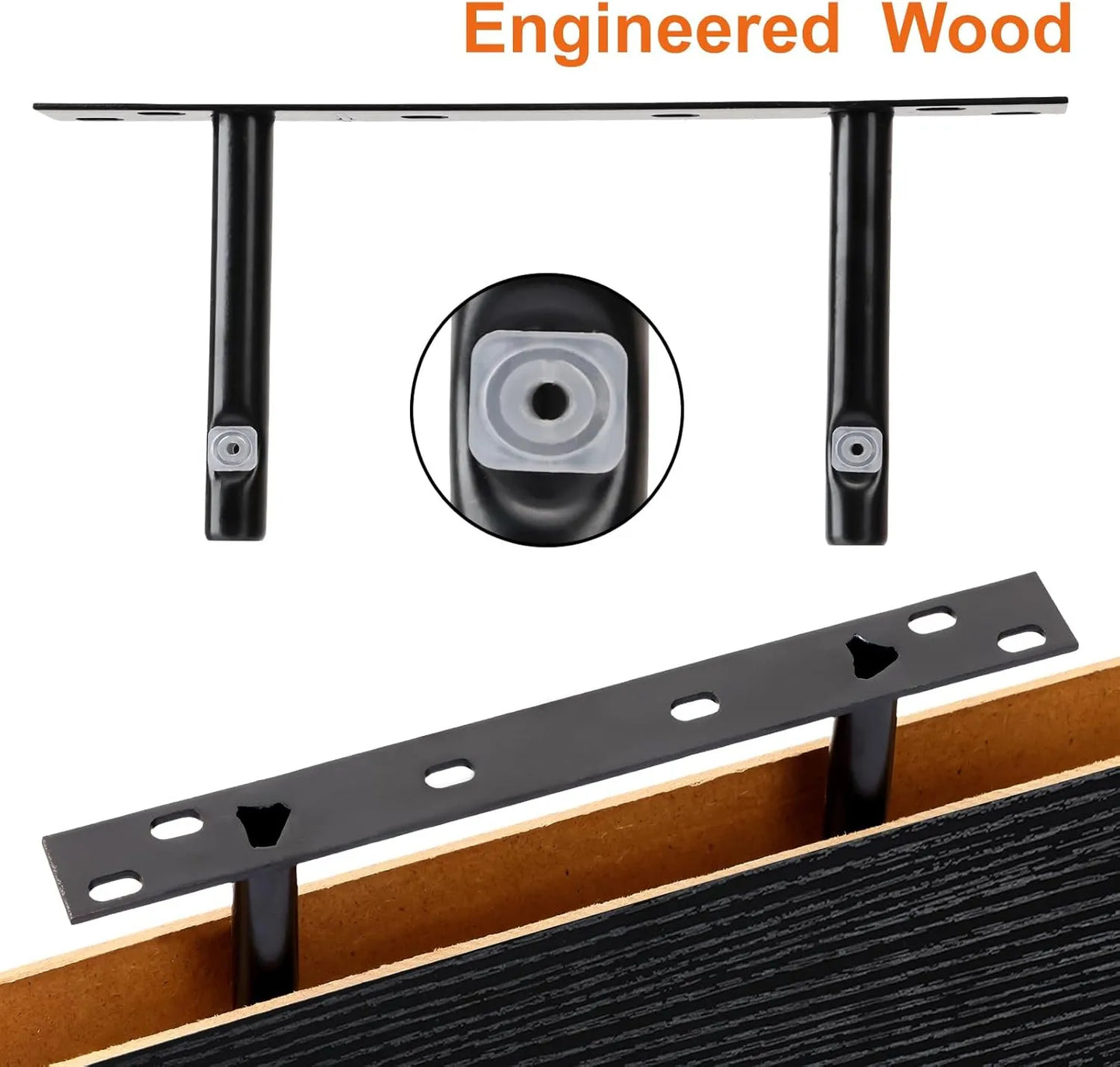 4 PACK Floating Shelves; Black Wall Mounted Display Shelves for Living Room Bedroom Home Decor