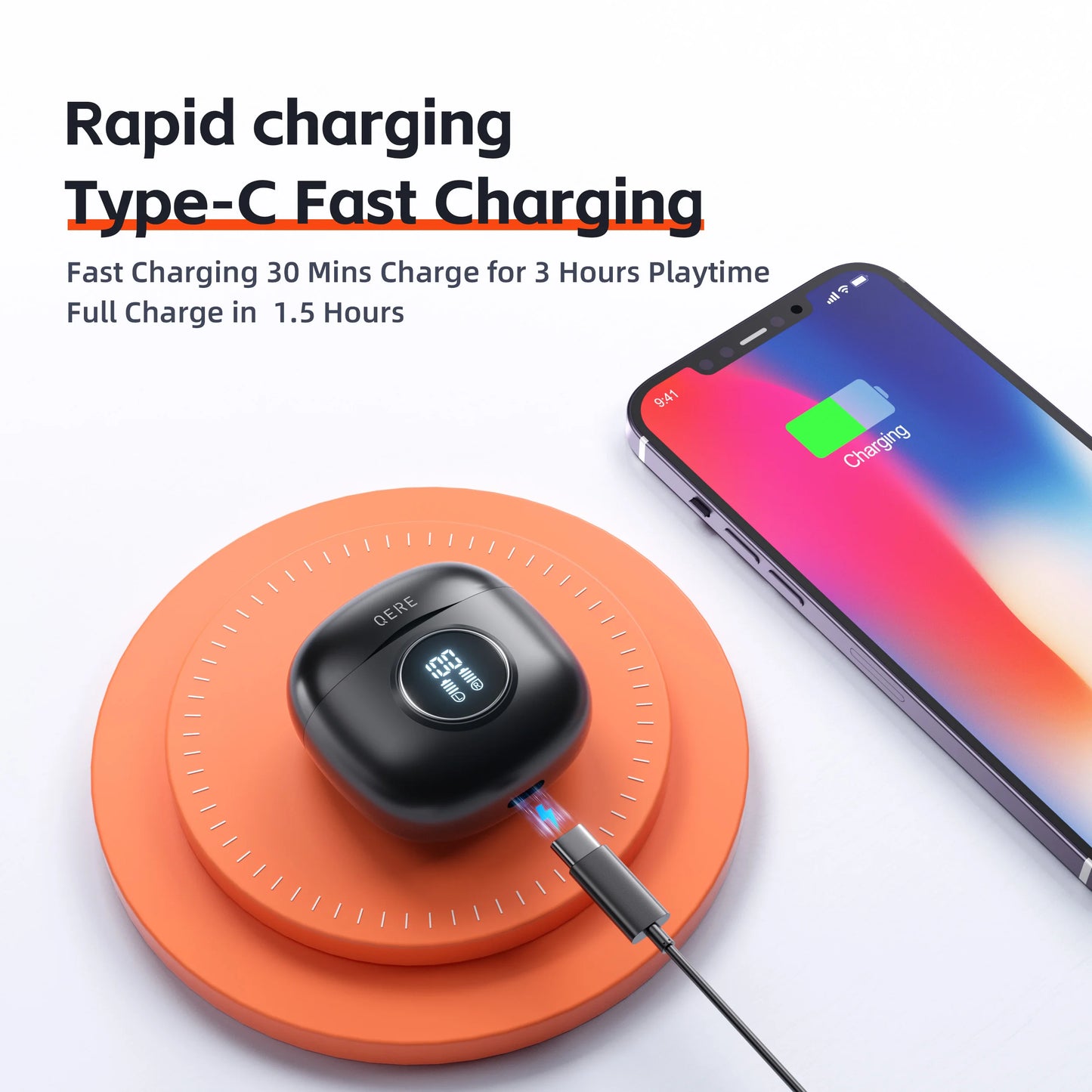 Wireless Bluetooth Earphones, 5.3, TWS HD Microphone