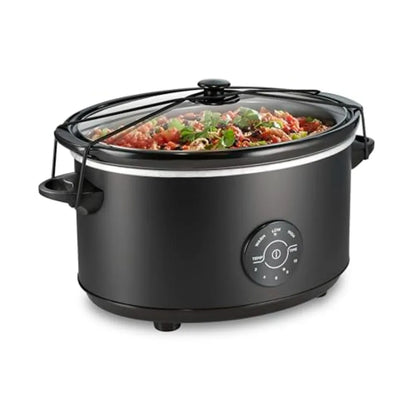 7 Quart Set and Forget Portable Programmable Slow Cooker with 15 Cooking Options