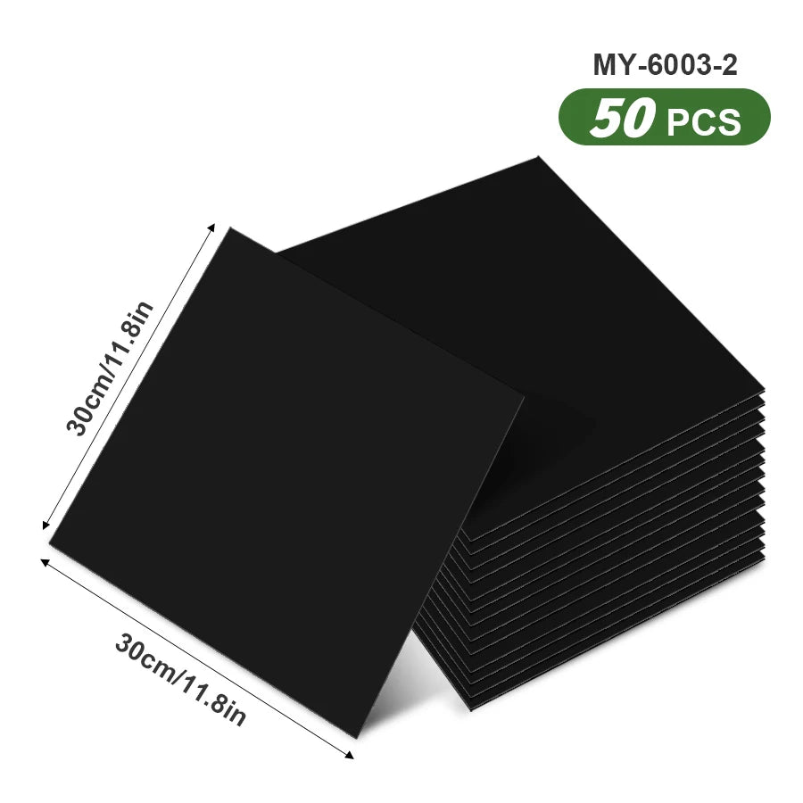 50pcs SXP Floor and Wall Tiles Peel and Stick 11.81x11.81in Self-Adhesive Applies to any Indoor Surface