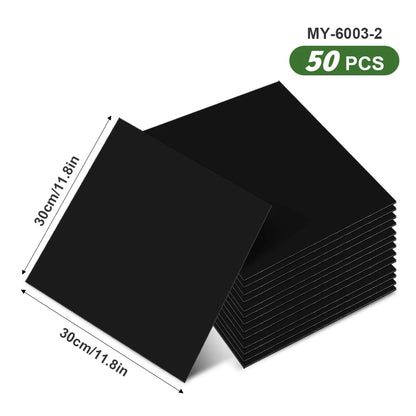 50pcs SXP Floor and Wall Tiles Peel and Stick 11.81x11.81in Self-Adhesive Applies to any Indoor Surface
