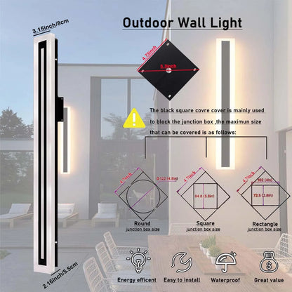Outdoor Long Strip Modern LED Wall Lighting Fixture