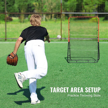 VEVOR Baseball And Softball Pitchback Net 3 x 4.5 ft PitchBack Baseball Pitching Nest three-Way Baseball Softball