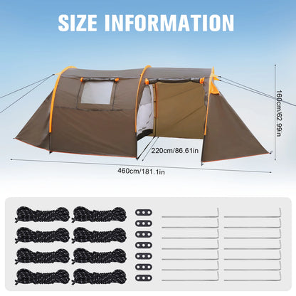 Oxford 2-Person Backpacking Tent Windproof Lightweight Waterproof Tent