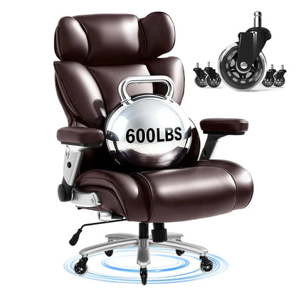 600lbs Big and Tall Office Chair for Heavy People, Heavy Duty Computer Desk Chair with Dynamic Lumbar Support