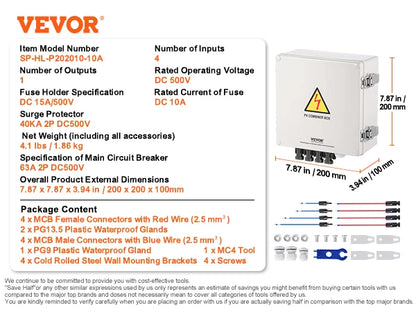 4 or 6 String Solar Combiner Box