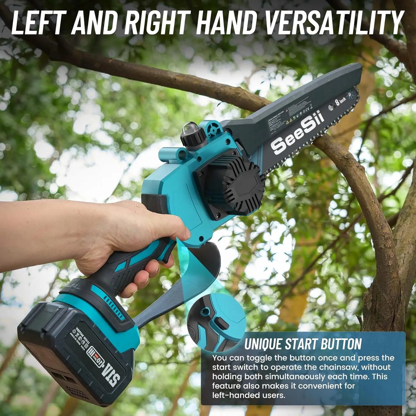 2-IN-1, 8'' Brushless Pole Saw