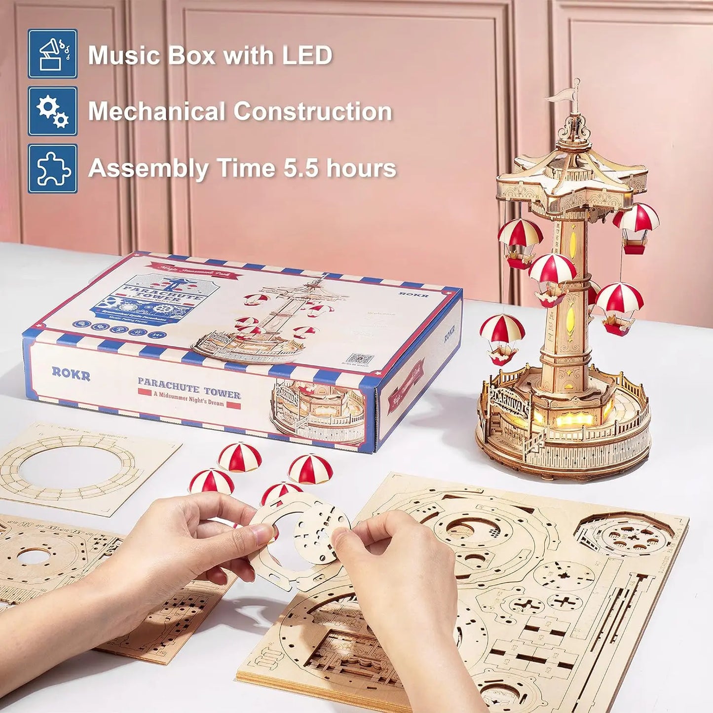 280pc Magic Amusement Park Wooden Toys
