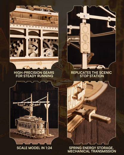 3D Wooden Puzzles Air Vehicle or Drive Tram Kit