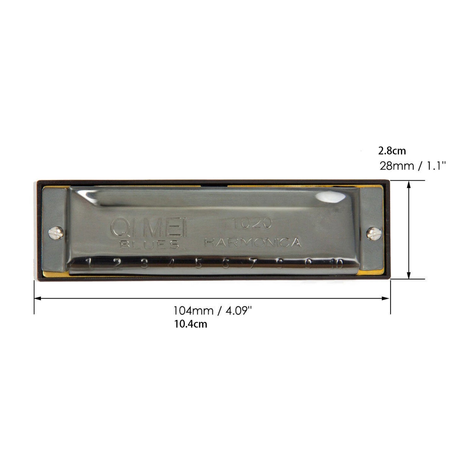 Harmonica Key of C 10 Hole Diatonic Harmonica