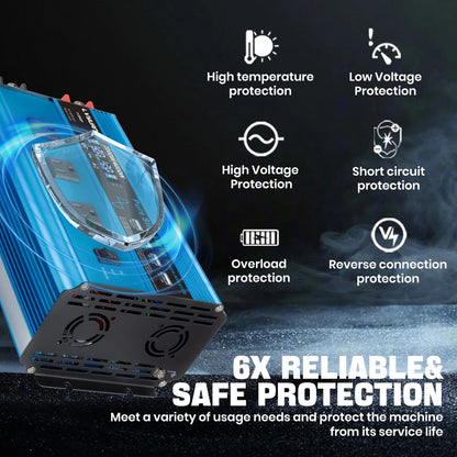 4000W Pure Sine Wave Inverter DC 12v/24v To AC 110v